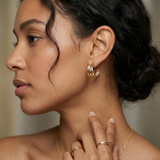 Knotted Double Band Hoop Earrings - Image 3
