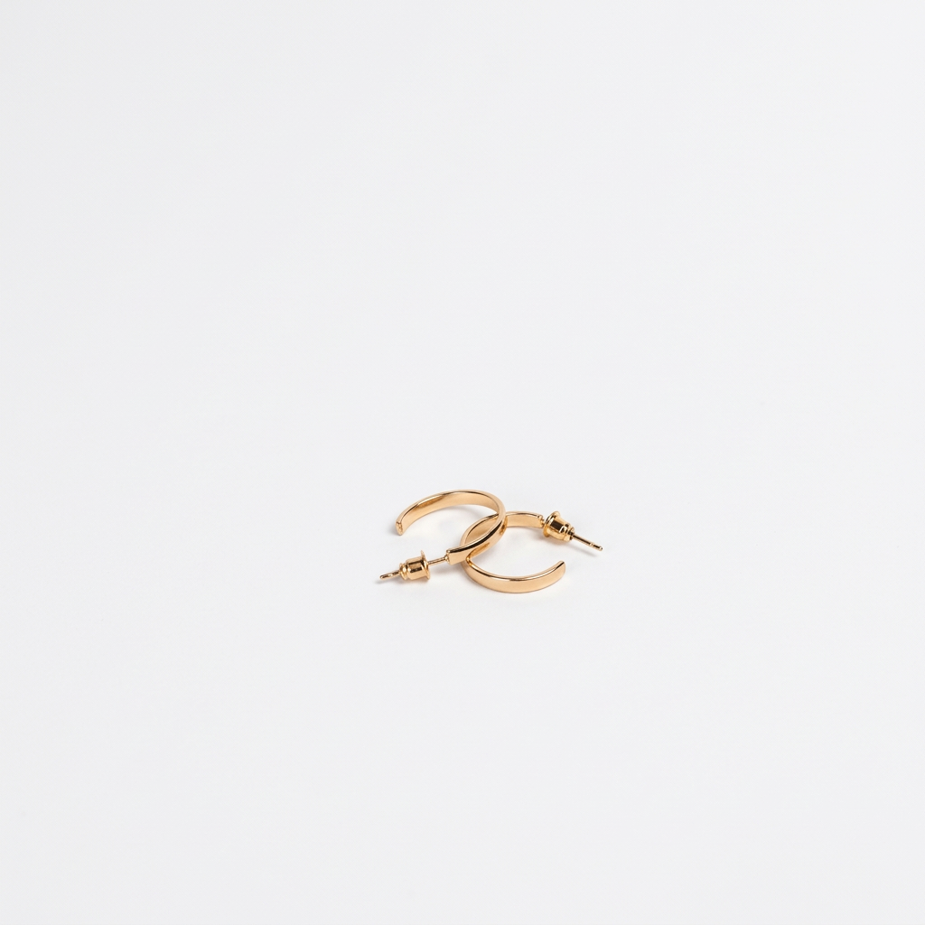 Mini Gold Hoop Earrings - Image 1