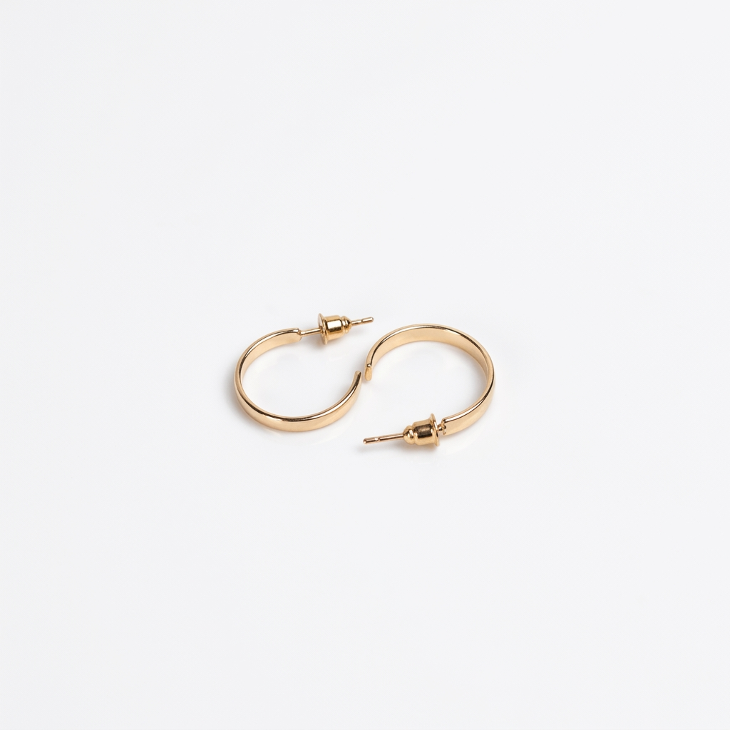 Mini Gold Hoop Earrings - Image 2