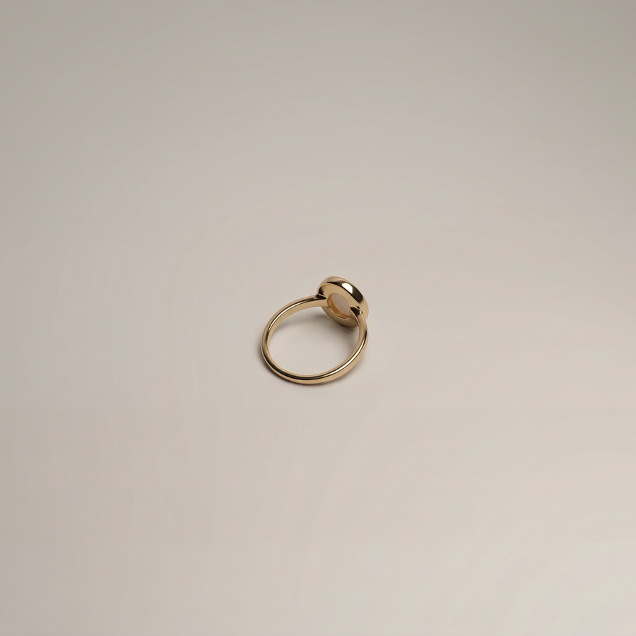 Pearl Oval Solitaire Ring - Image 3