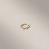 Pearl Studded Hoop Earrings - Image 2
