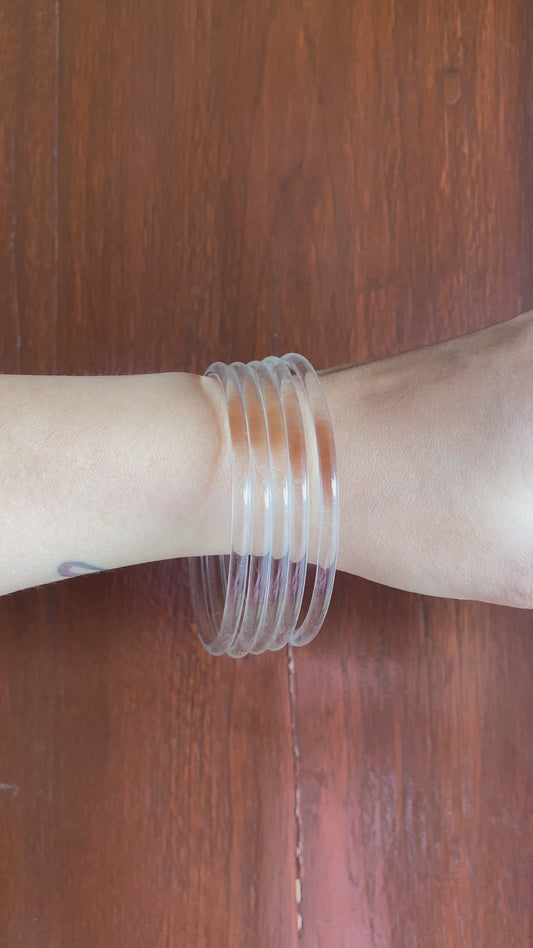 4 Pcs Navratri Crystal Glow Jelly Bangles