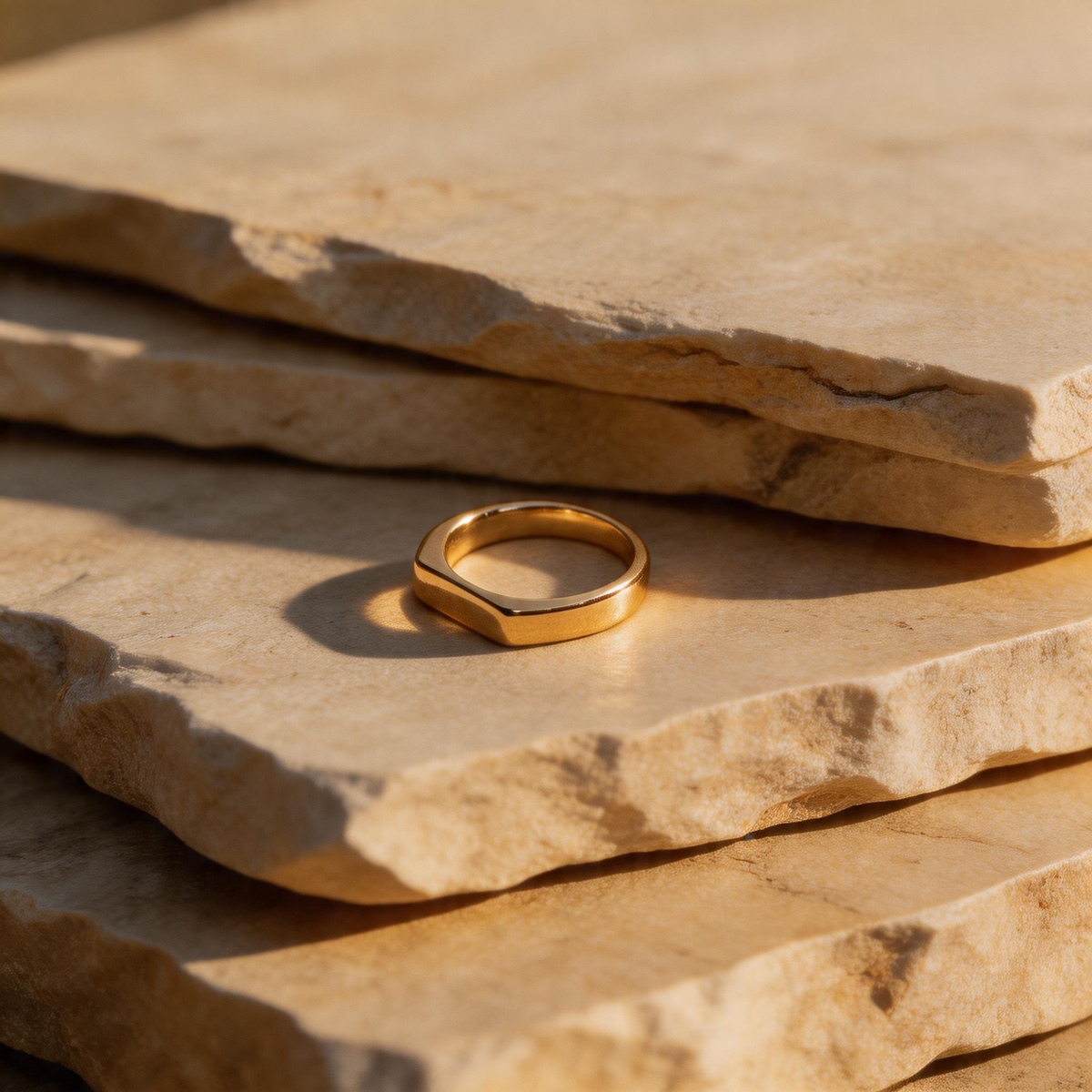 Gold Textured Ring - Image 1
