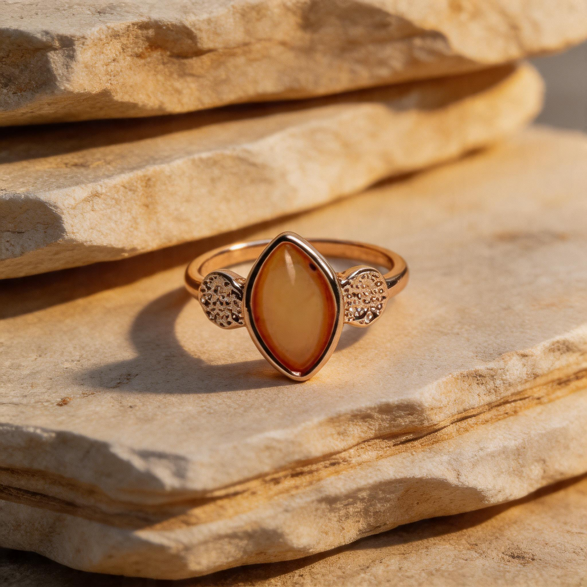 Gold Gem-Studded Ring - Image 1