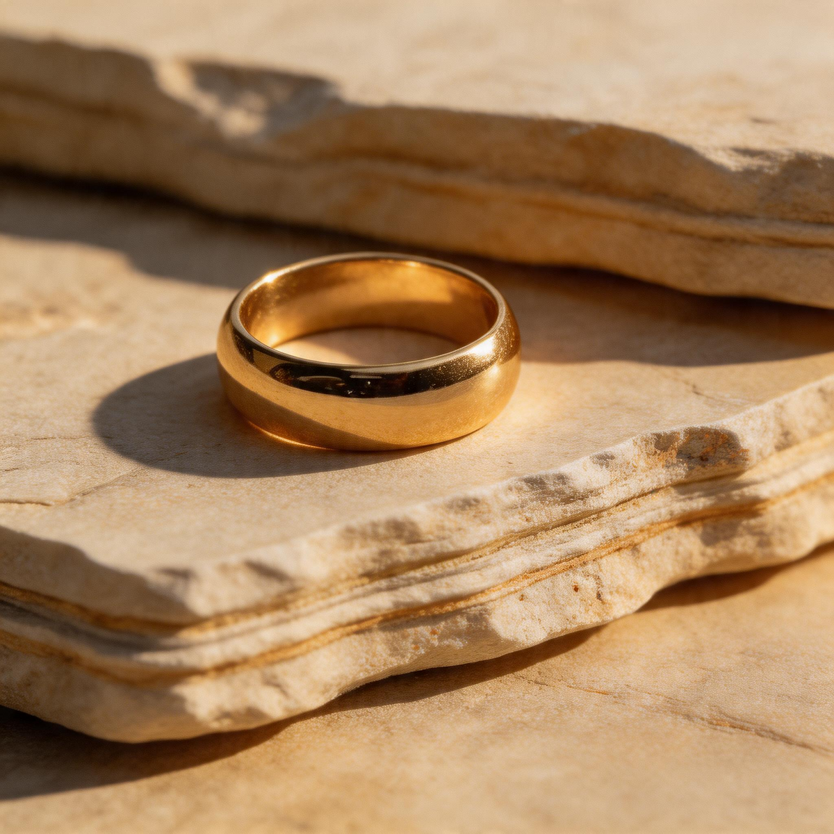 Gold Textured Ring - Image 1