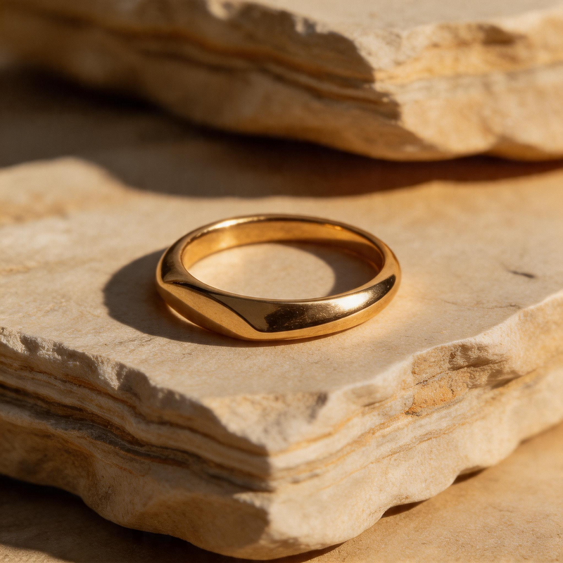 Gold Textured Ring - Image 1