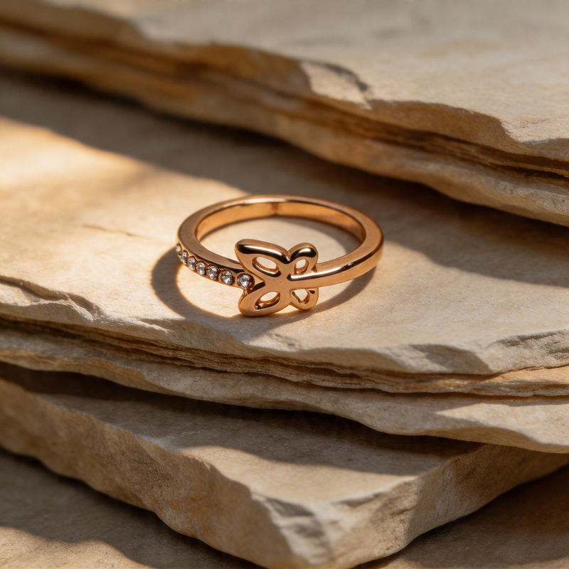 Gold Gem-Studded Ring - Image 1