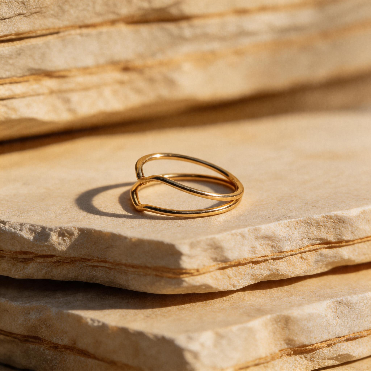 Gold Gem-Studded Ring - Image 1