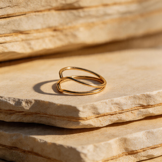 Gold Gem-Studded Ring - Image 1