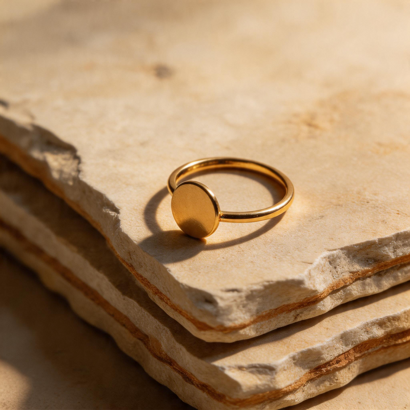 Gold Textured Ring - Image 1