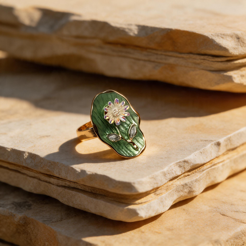 Gold Textured Ring - Image 1
