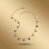 Rainbow Gem Drop Necklace - Image 1