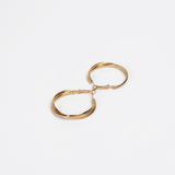 Slim Twisted Hoop Earrings - Image 2