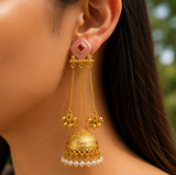 Sunehri Mehar Jhumkas