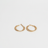 Textured Layered Hoop Earrings - Image 1