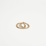 Textured Layered Hoop Earrings - Image 3