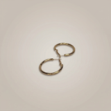 Twisted Oval Hoop Earrings - Image 1